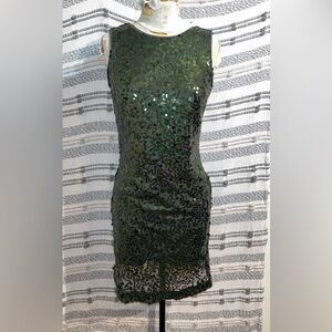 Jessica Simpson Forest Green Lace Midi Dress